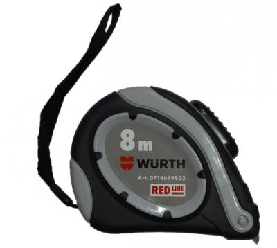 Рулетка Red Line, 8м/25мм WÜRTH 0714699923