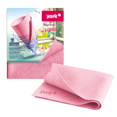Салфетка из микроволокна "YORK ЛонгФреш", 30x35 см, розовый
