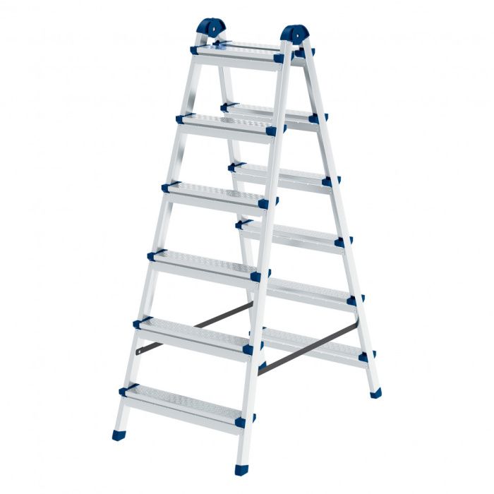 Стремянка двухсторонняя 6 ступеней, сталь профиль, стальные ступени, Россия Сибртех 97986