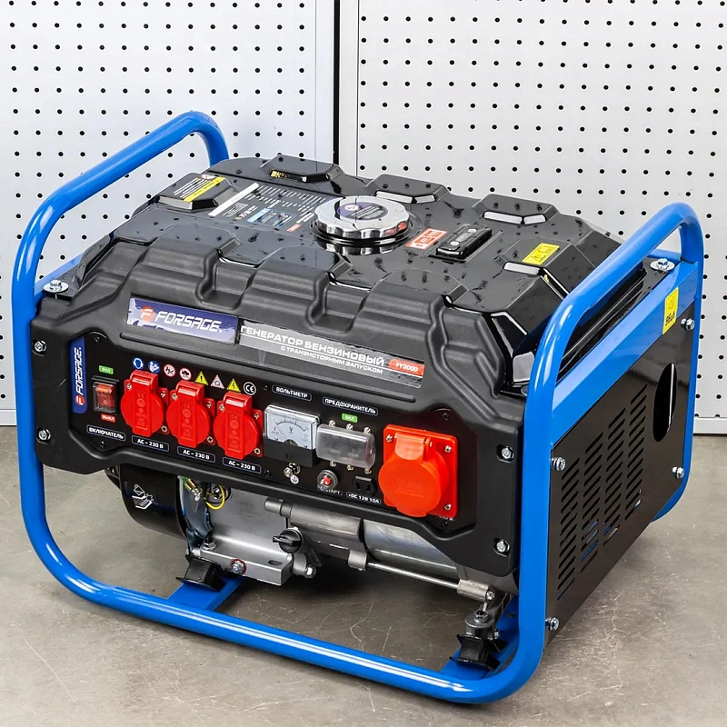 Генератор автономный бензиновый, 830/2500Вт ном., 3 роз. 220В Forsage F-FY3000