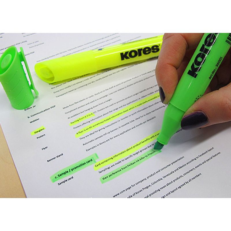 Маркер текстовый "High Liner Plus", желтый