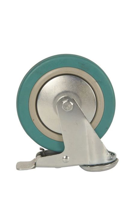 Колесо аппаратное поворотное SChgb 55 125 мм под болт с тормозом (N) TOR 1042999