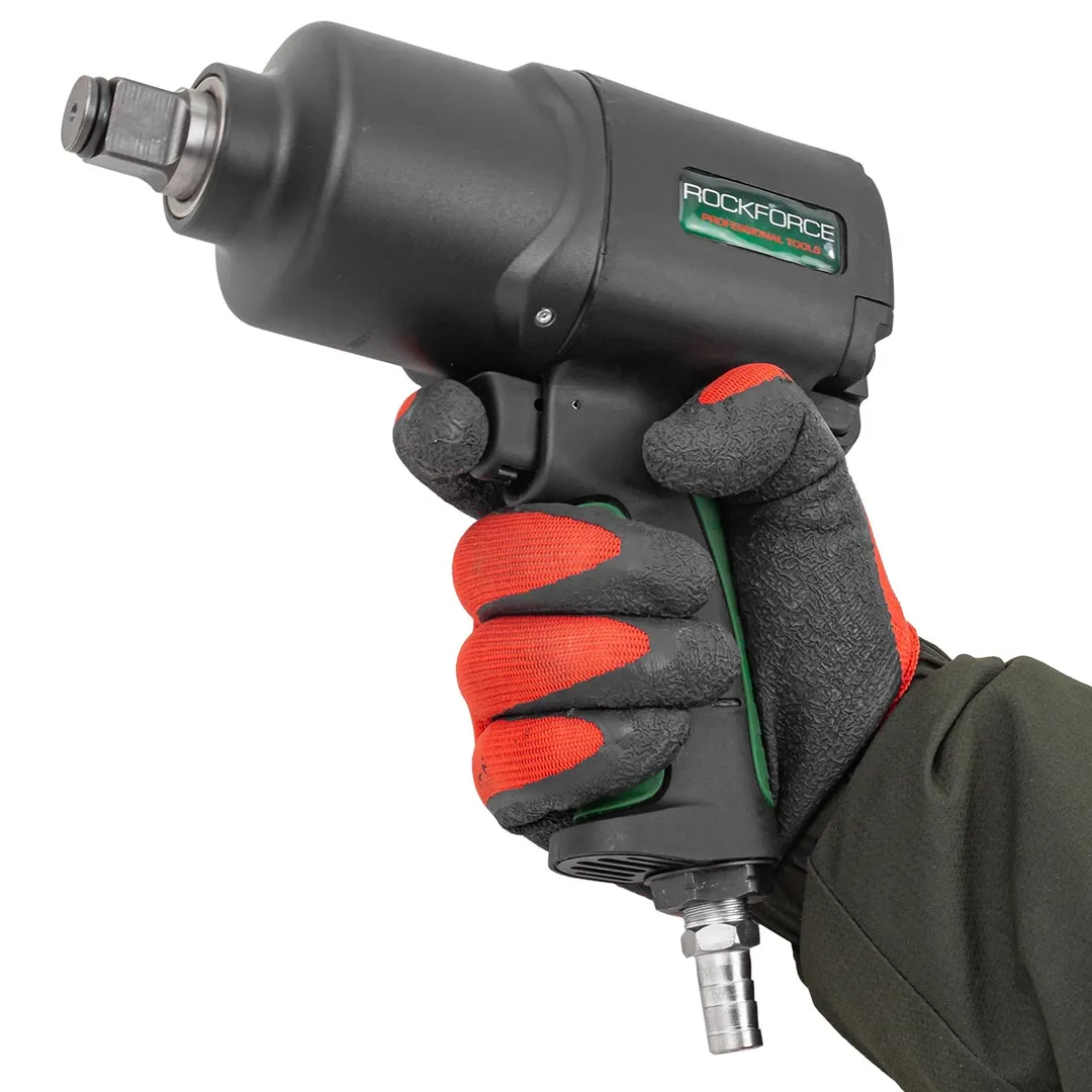 Пневмогайковерт ударный 3/4'' 1800Hм ''Twin Hammer'' с реверсом и регулировкой усилия в облегченном корпусе RockForce RF-82566