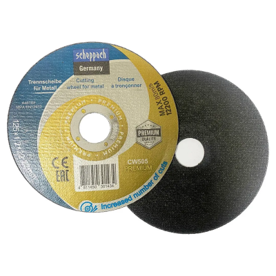 Круг отрезной по металлу 125x1,2x22,2 мм Scheppach Sch-CW505 PREMIUM