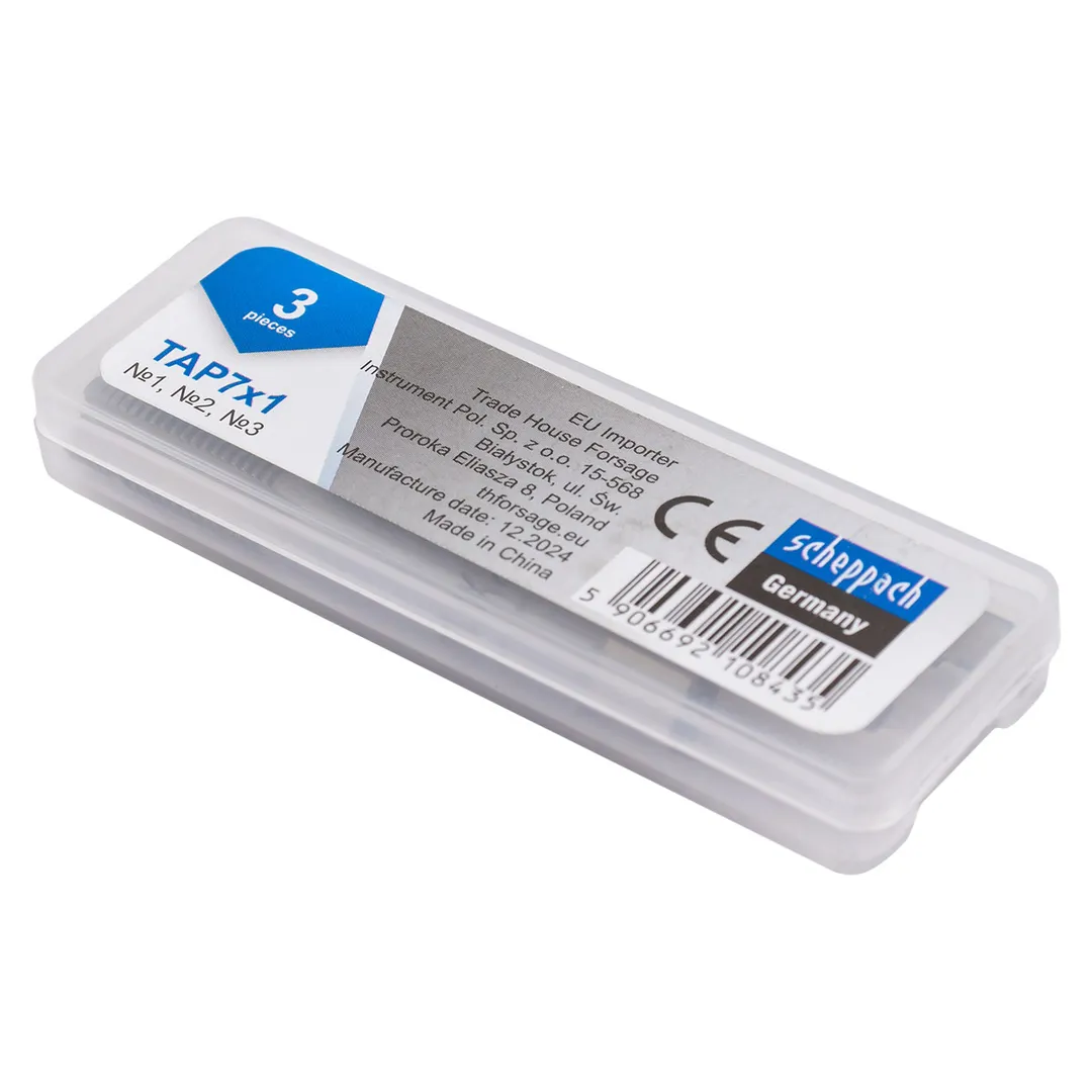 Метчик M7x1 3 шт Scheppach Sch-TAP7x1
