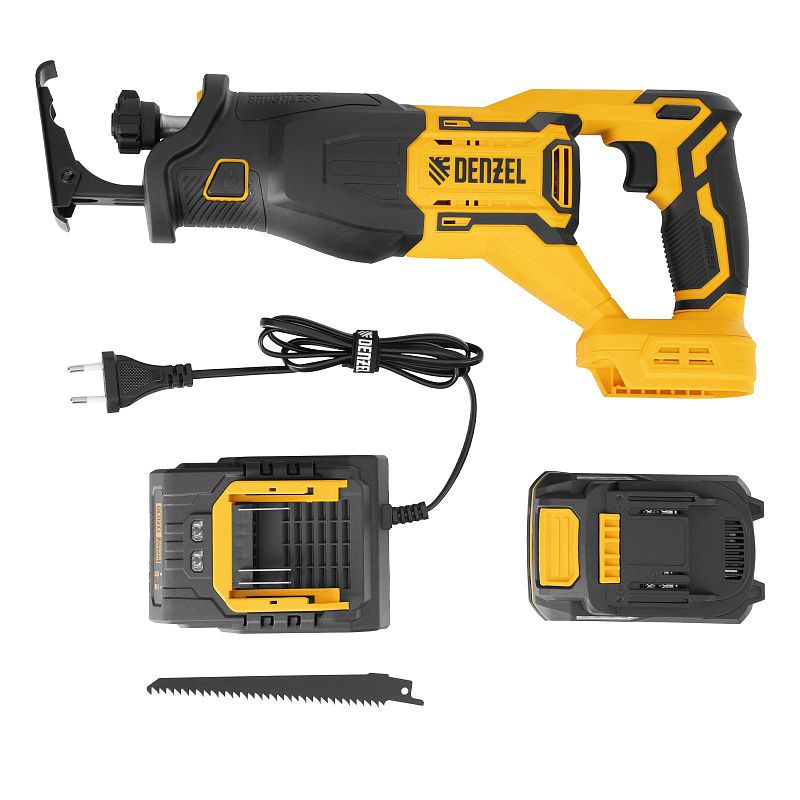 Пила сабельная аккумуляторная бесщет. RS-250, Li-Ion, 20 В Denzel 28802