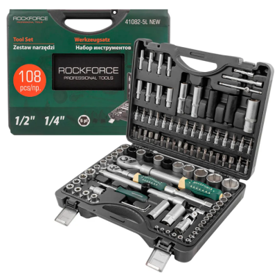 Набор инструментов 108 пр 1/4''&1/2'' 6-гр RockForce RF-41082-5L NEW
