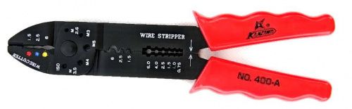 Универсальные зачистные клещи для обжима изолированных и не изолированных контактов Samurai 400-A