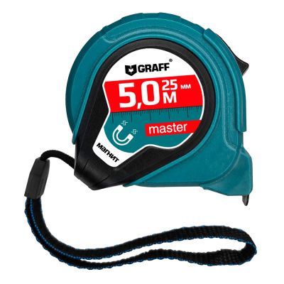 Рулетка измерительная с магнитом 5м х 25мм Master GRAFF 2514004