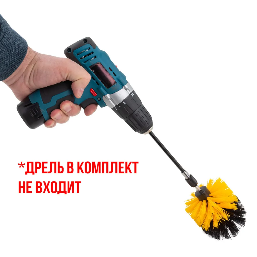 Щетки сменные для уборки, химчистки автомобиля, набор 4 пр. WMC TOOLS WMC-7713
