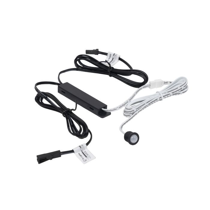 Выключатель бесконтактный на движение (PIR), врезной/накладной, 60W, черный AKS 108206