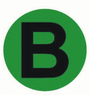 Наклейка "B" d=20мм EKF PROxima an-2-9-1