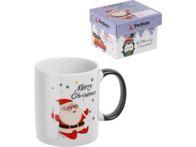 Кружка керамическая, в кор., 350 мл., MERRY CHRISTMAS-1, PERFECTO LINEA 30-202531