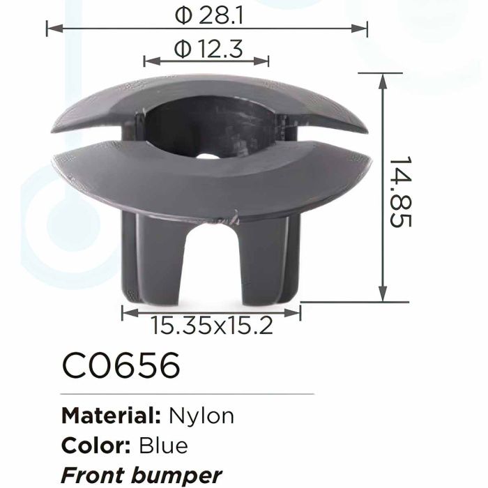 Клипса для крепления внутренней обшивки а/м GM пластиковая, 100 шт Forsage C0656(GM)