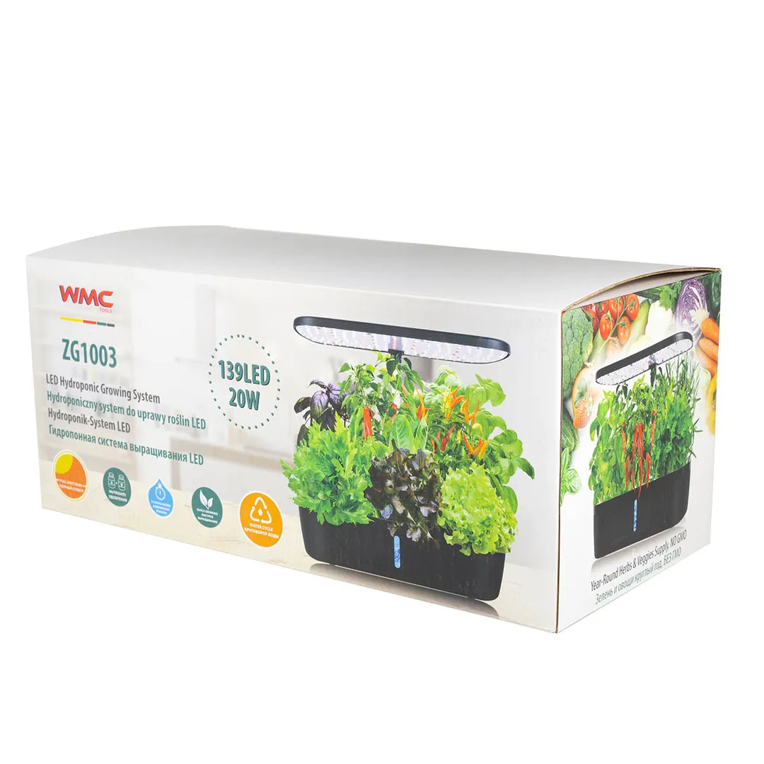 Гидропонная система выращивания с фитолампой WMC TOOLS ZG1003