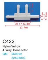 Клипса для крепления внутренней обшивки а/м GM пластиковая, 100 шт Forsage C0422(GM)