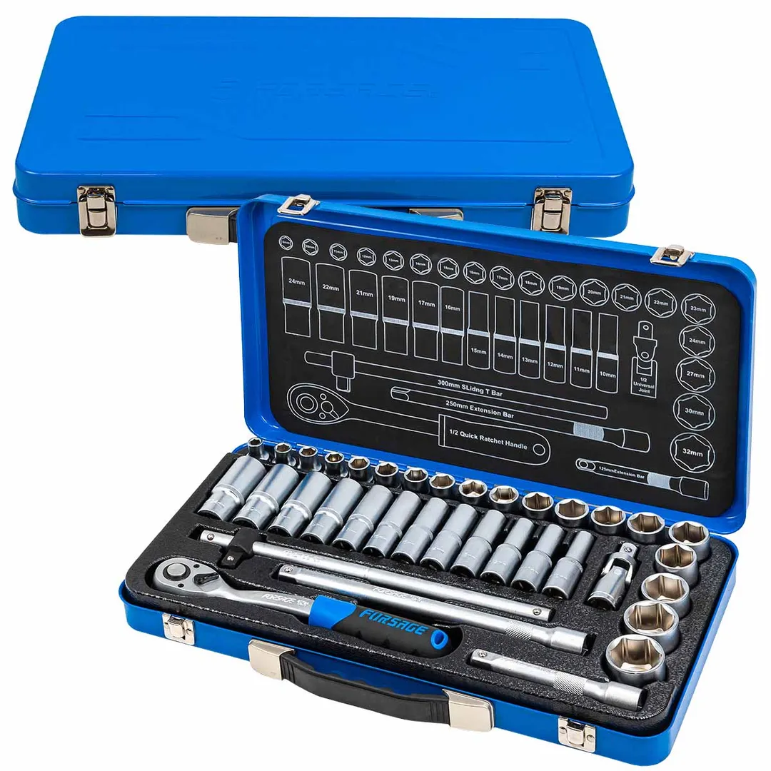 Набор инструментов 36 пр. 1/2'' 6-гр Forsage F-4362M