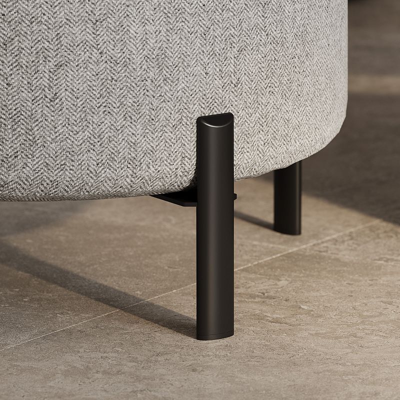 Опора мебельная мет. KLEO h130 для пуфов черный матовый AKS 112847