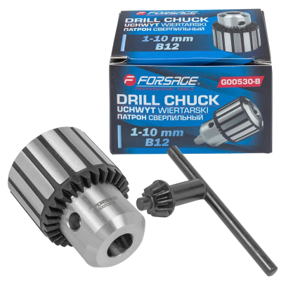 Патрон цанговый для дрели 1-10 мм, B12 Forsage F-G00530-B