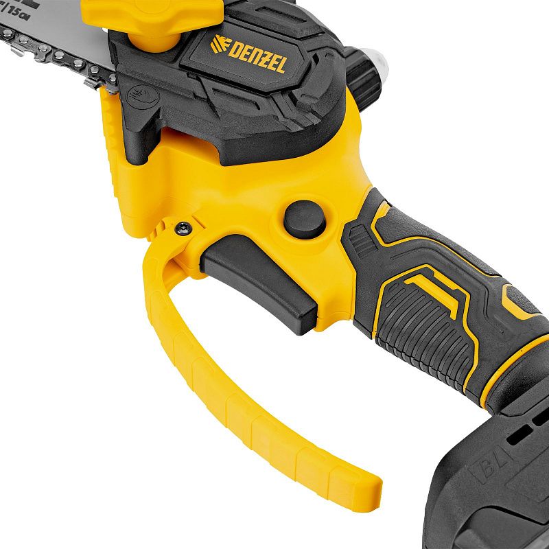 Цепная мини-пила аккумуляторная бесщет., CCS-150, шина 150 мм, Li-Ion, 20 В Denzel 58650