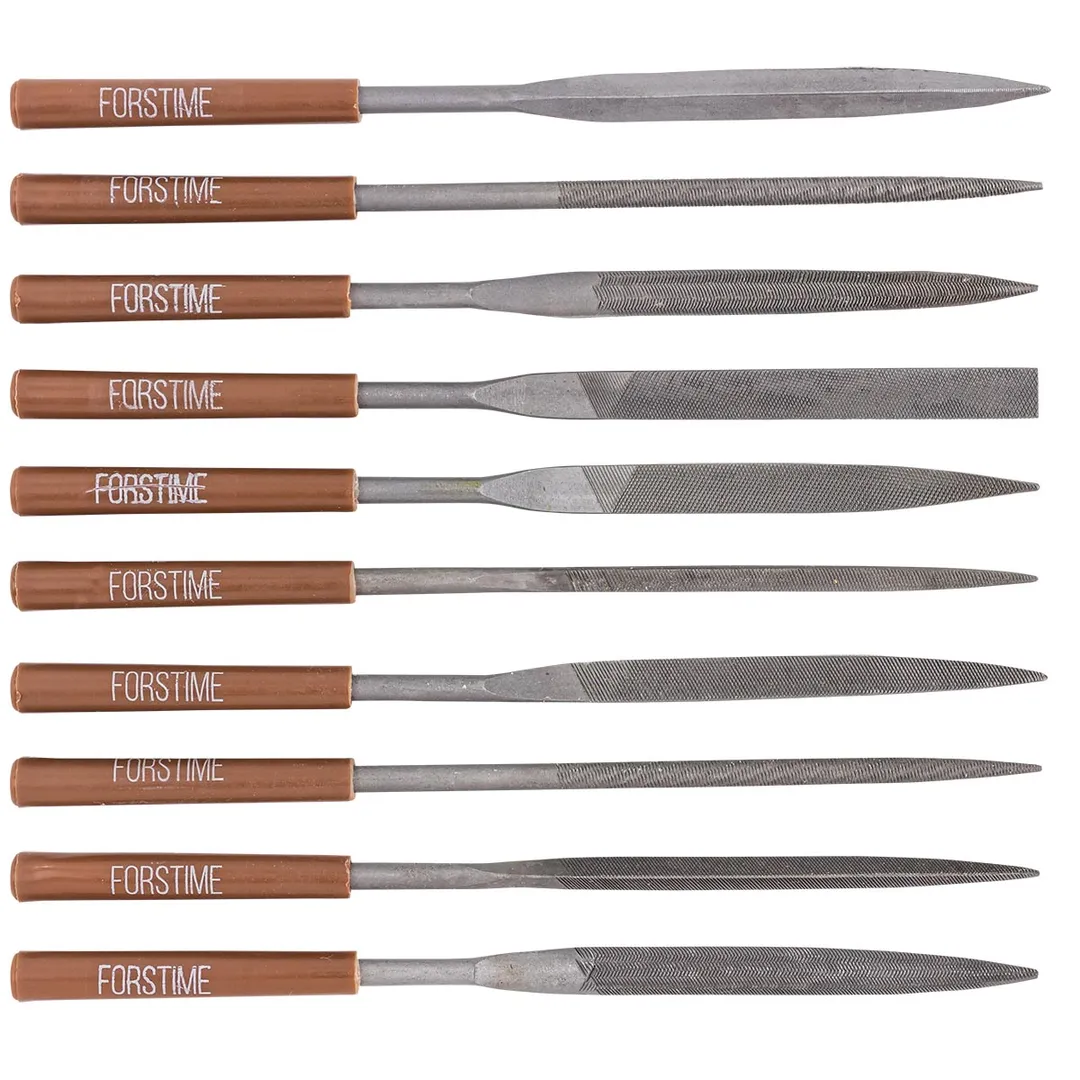 Набор надфилей разнопрофильных 160 мм, 10 пр. FORSTIME FT-6164