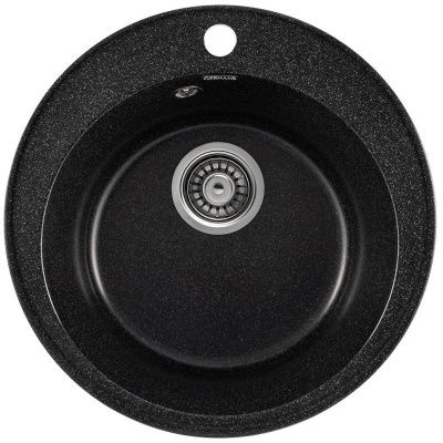 Мойка кухонная из мраморной крошки, черный, A05-22 Gerhans