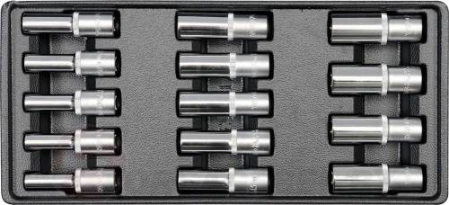 Набор торцевых головок 1/2'' в ложементе 14 пр. Yato YT-5539