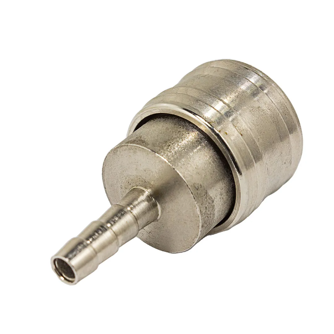 Быстроразъем пневматический с клапаном, "мама"-"елочка" 6 мм ForceKraft FK-SE1-2SH