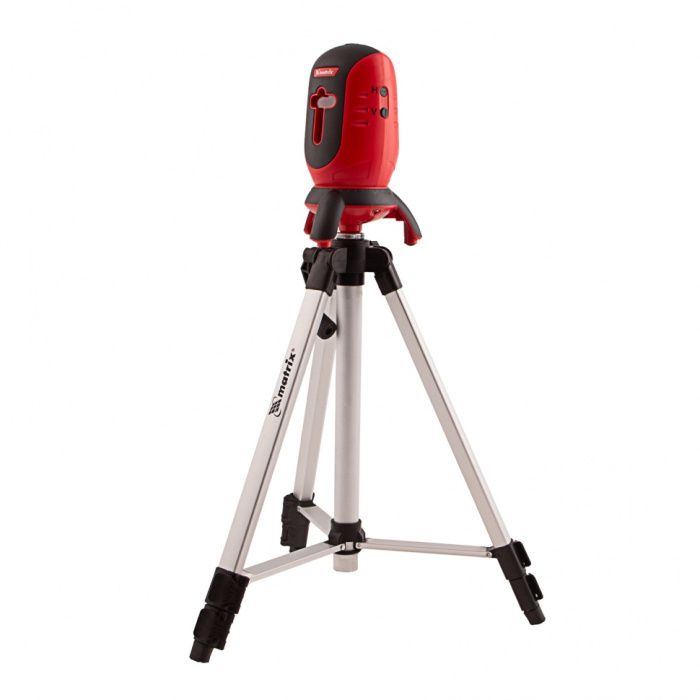 Уровень лазерный ML01T, дальность 10 м., точность ± 0,5 мм. / 1 м., длина волны 650 нм, проекция 1 вертикальная 1 горизонтальная плоскость, резьба под штатив 5/8'', штатив в комплекте Matrix 35063