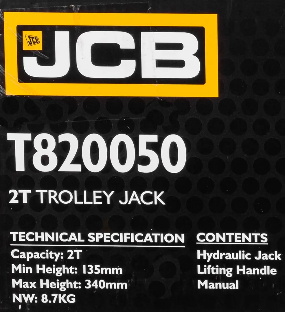 Домкрат подкатной гидравлический 2 т 135-340 мм JCB JCB-T820050