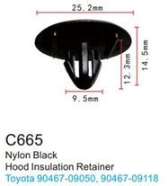 Клипса для крепления внутренней обшивки а/м Тойота пластиковая, 100 шт Forsage C0665(Toyota)