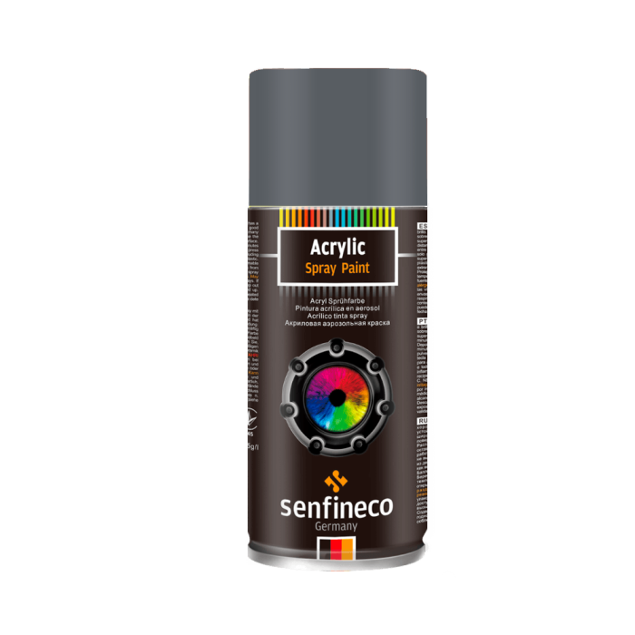 Краска-спрей акриловая серая 400 мл. Paint Acrylic Grey Gloss Senfineco 4301