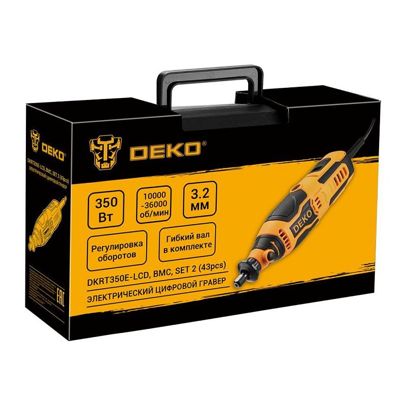 Гравер электрический цифровой DKRT350E-LCD DEKO 085-1323