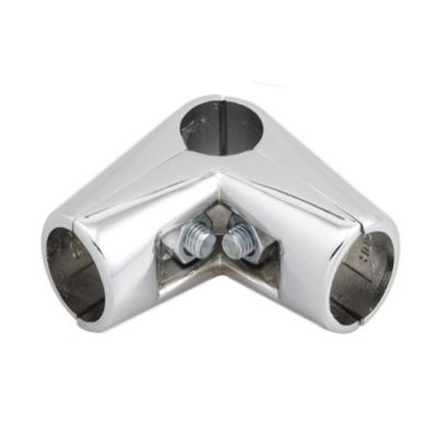 Соединитель 3-х труб d25 (579) угловой, хром AKS 17183
