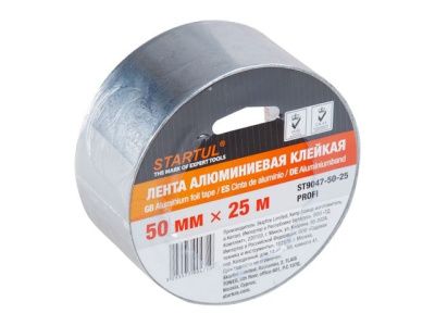 Лента алюминиевая клейкая 50ммх10м STARTUL PROFI ST9047-50-10