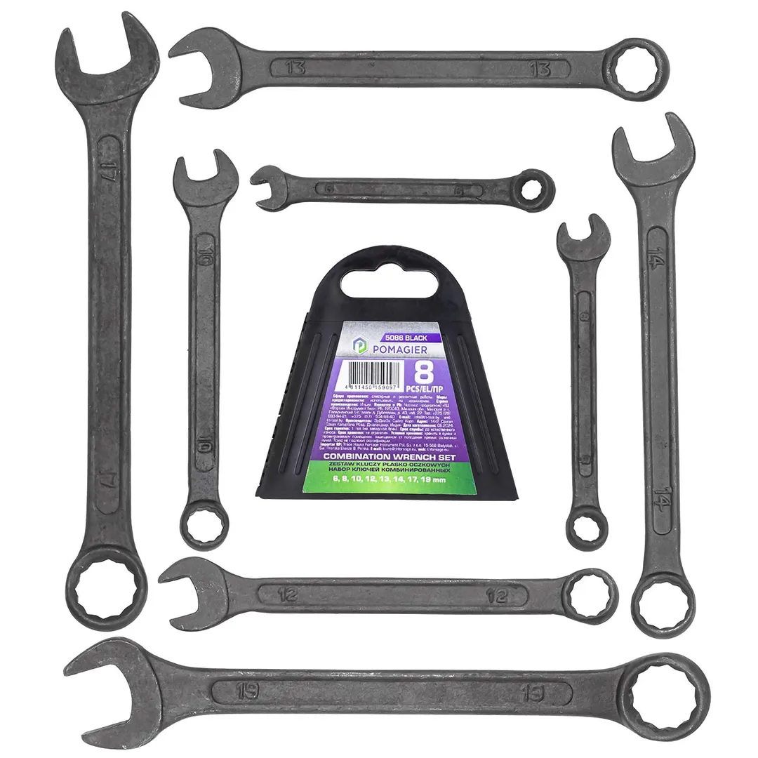 Набор ключей комбинированных 6-14 мм 6 пр POMAGIER POM-5086 Black