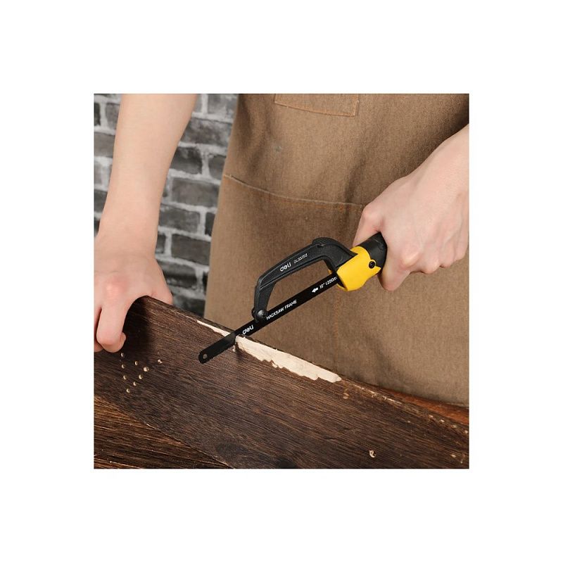 Ножовка-ручка по металлу Deli YS EDL353112, 250 мм, желтый, черный