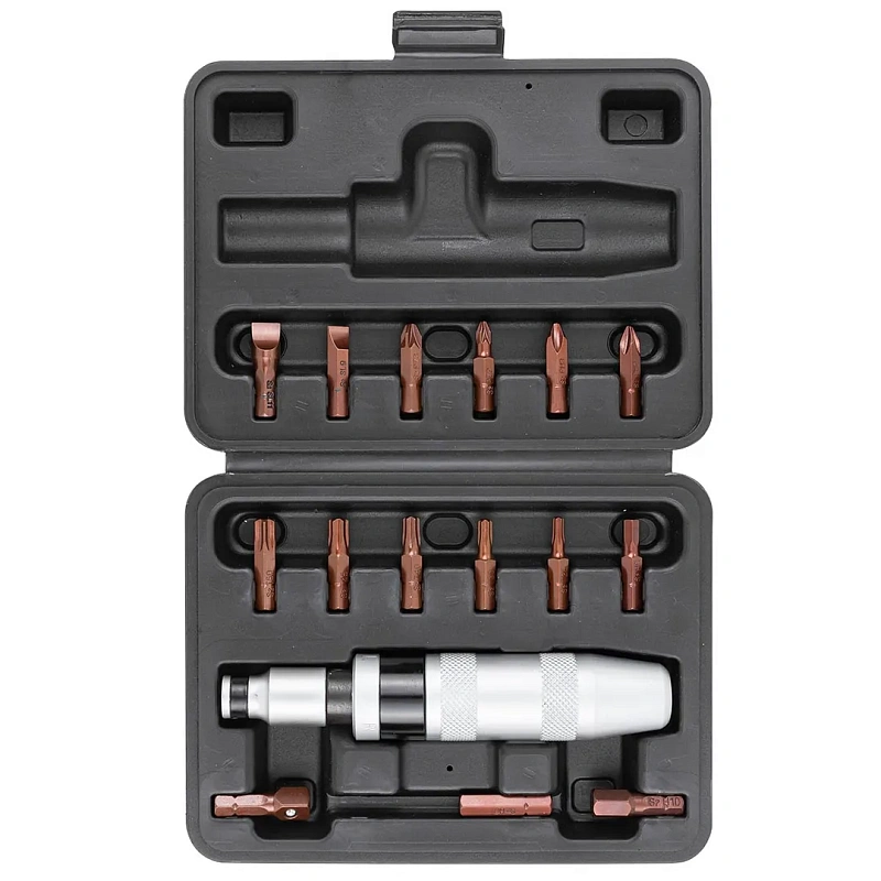 Отвертка ударная с набором бит и адаптерами 17 пр. 1/2'', Partner PA-5171