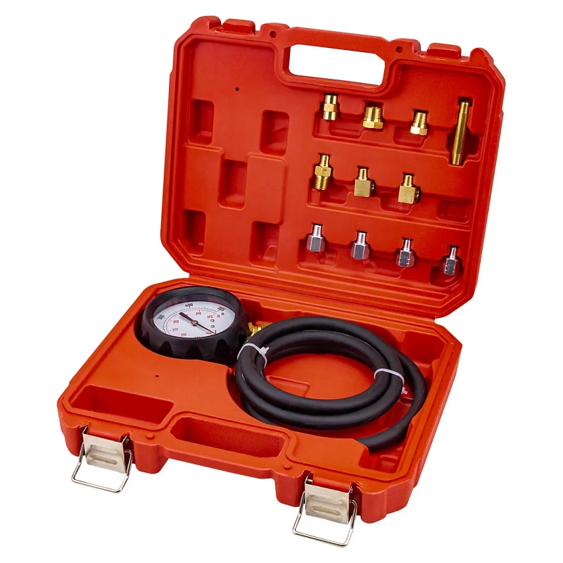 Тестер давления масла в комплекте с резьбовыми адаптерами переходниками 12 пр Forsage F-912G02
