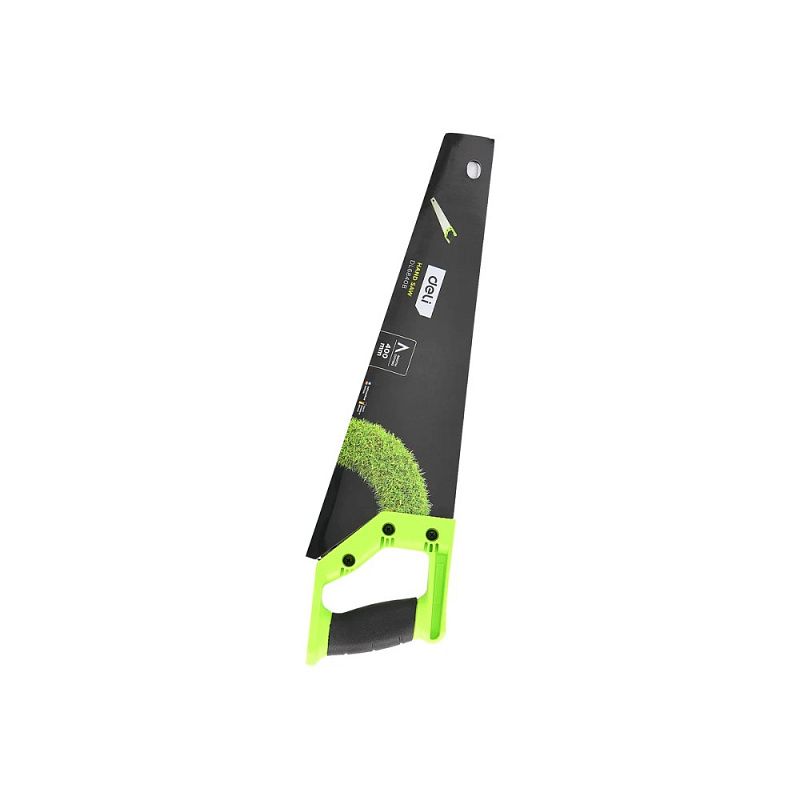 Ножовка Deli GS EDL6840B по дереву, 7 TPI, 400 мм, черный, зеленый