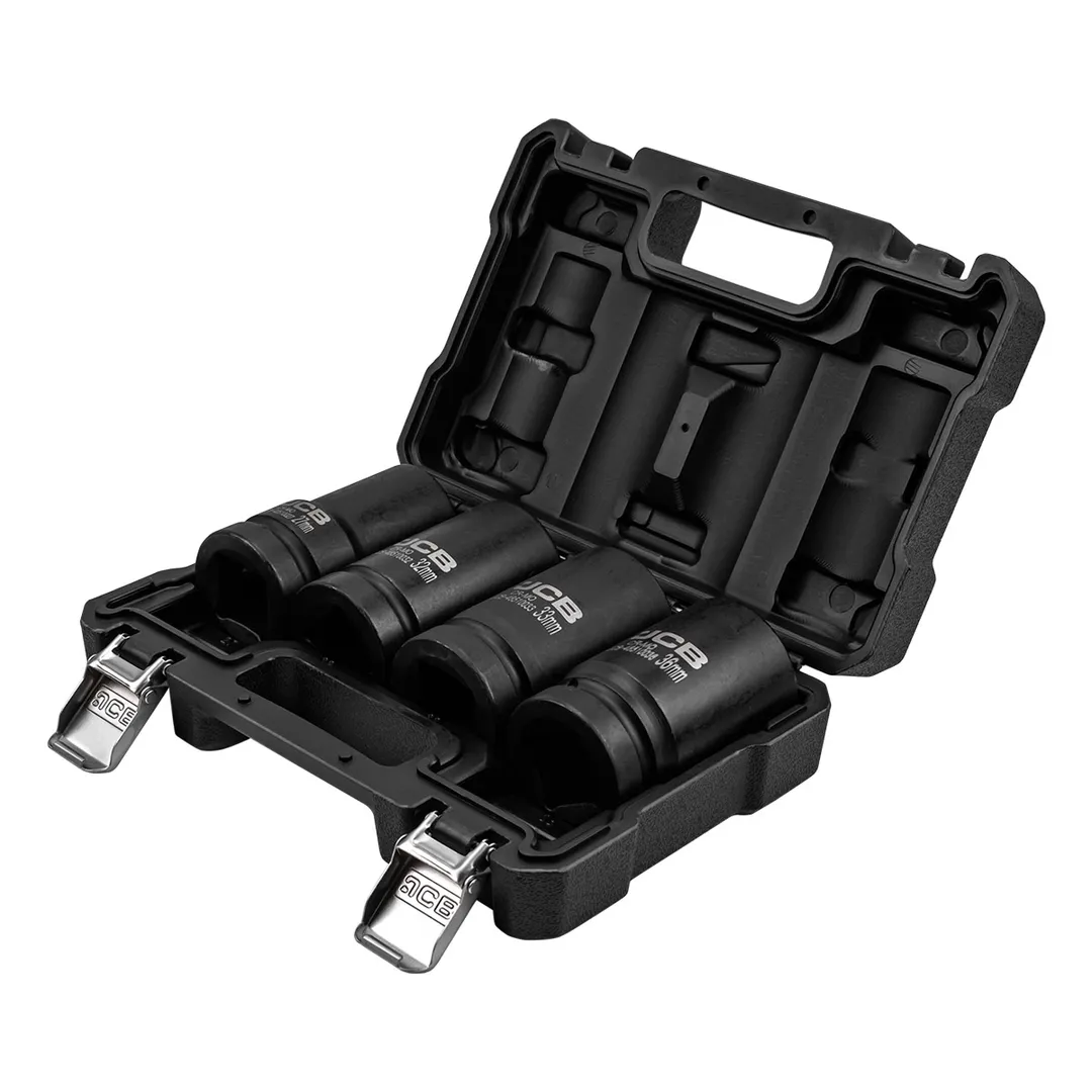 Набор головок ударных глубоких 1'' 6-гр 27-36 мм 4 пр JCB JCB-8041-5MPB