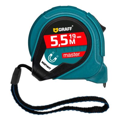 Рулетка измерительная с магнитом 5,5м х 19мм Master GRAFF 2514003