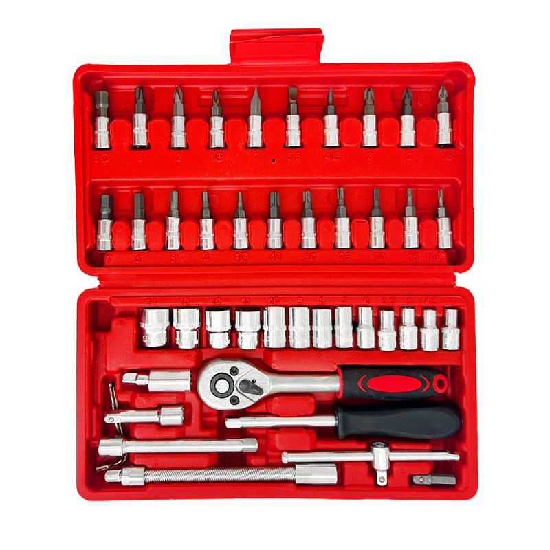 Набор инструментов 1/4" 46 пр 6-гр Horex GTY1230