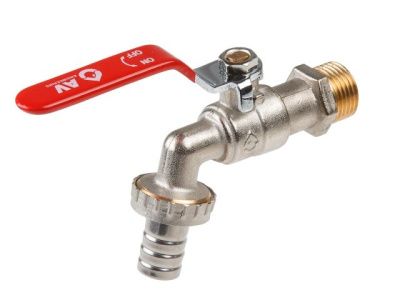Кран водоразборный настенный со штуцером 1/2'' никелир. AV Engineering AVE166012