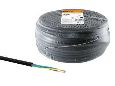 Провод ПВС 3х1,0 ГОСТ, 100 м, черный TDM SQ0118-0296