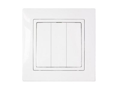 Выключатель 3 клав. (cкрытый, 10А) белый, Уют, Bylectrica С0510-862