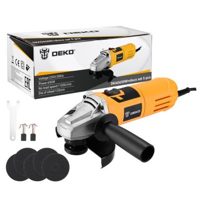 Углошлифмашина DKAG650W SET DEKO 063-4286