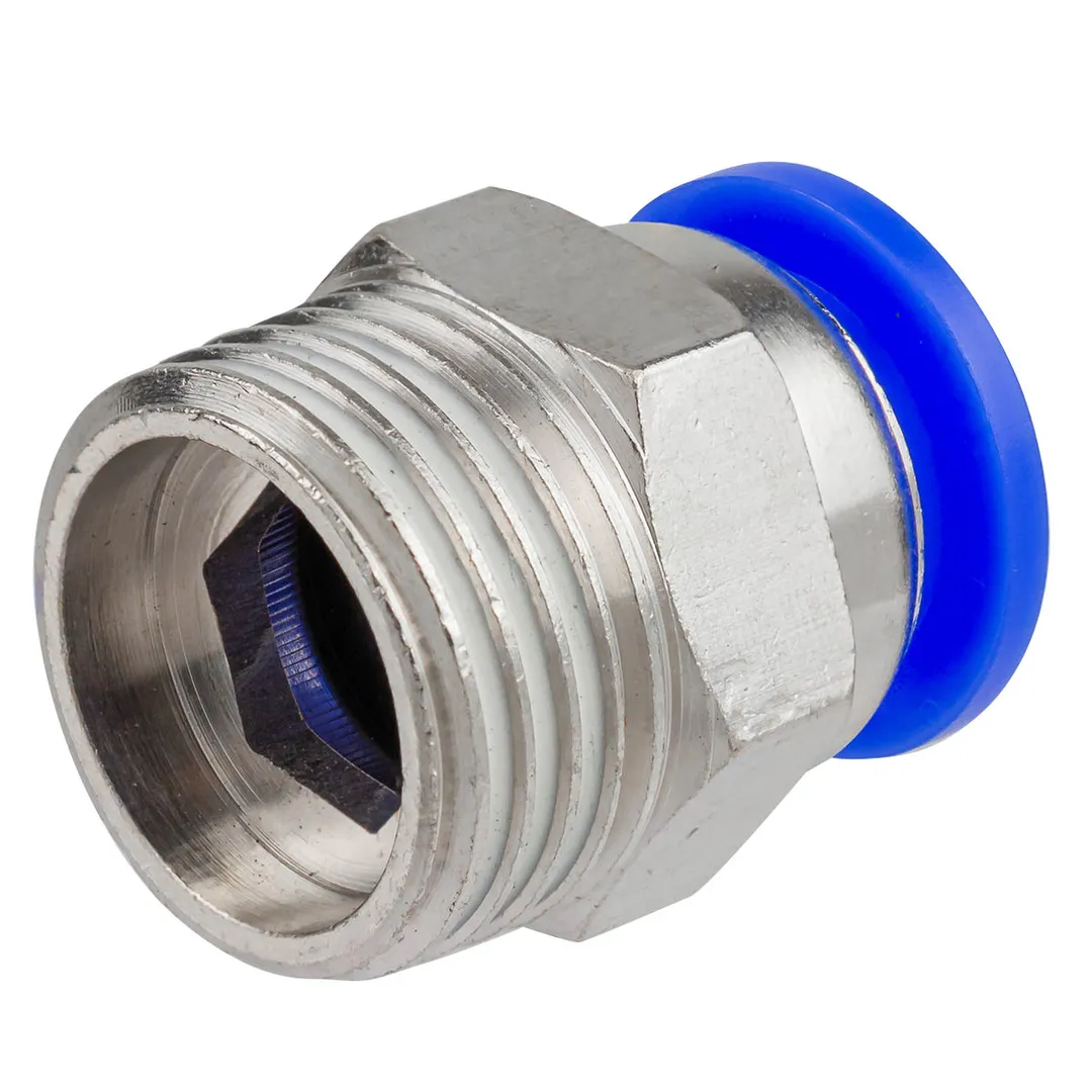 Фитинг для пластиковых трубок 12 мм-наружная резьба 1/2'' RockForce RF-SPC12-04