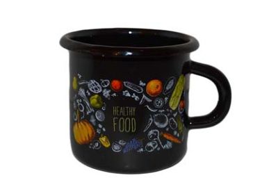 Кружка эмал Healthy food 0,4л ТМ Appetite Стальэмаль 1с2с_HF