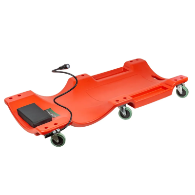 Лежак пластиковый подкатной на 6-ти колесах, 490х1050 мм, max нагрузка 135 кг RockForce RF-TRH6802-1